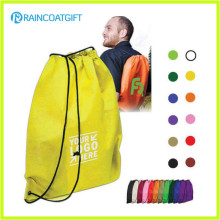 Eco-Friendly Folding Reusable Nylon Drawstring Bag Drawstring Backpack